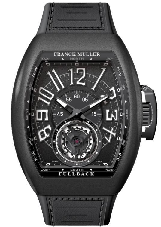 Review Franck Muller Vanguard Fullback Tourbillon Black Titanium Replica Watch V 45 T DT LCK (NR) (TTNRMC) (NR. BLC NR)